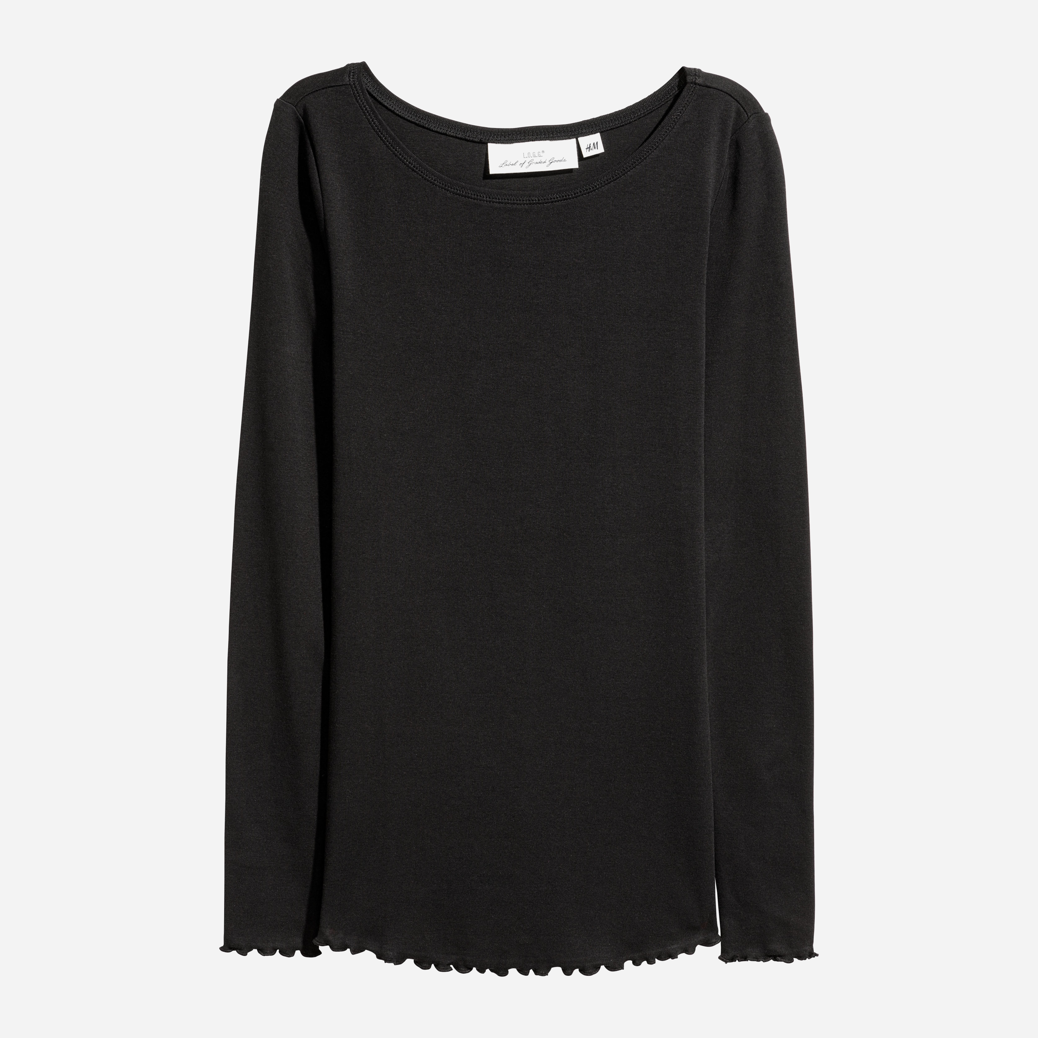 

Лонгслив H&M XAZ080677QDWF  Черный, Лонгслив H&M XAZ080677QDWF L Черный