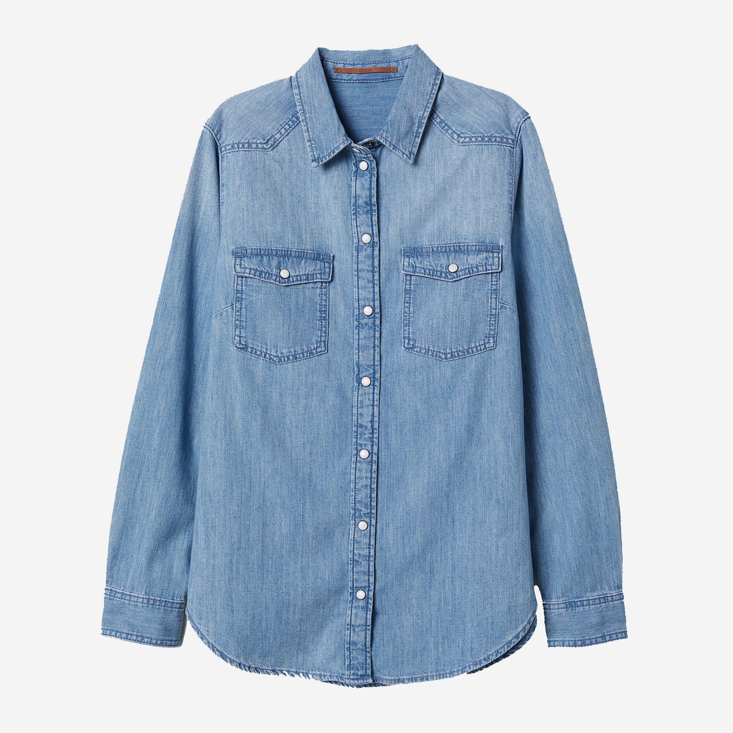 

Блузка джинсовая H&M XAZ141050ZQAP  Синяя, Блузка джинсовая H&M XAZ141050ZQAP 36 Синяя
