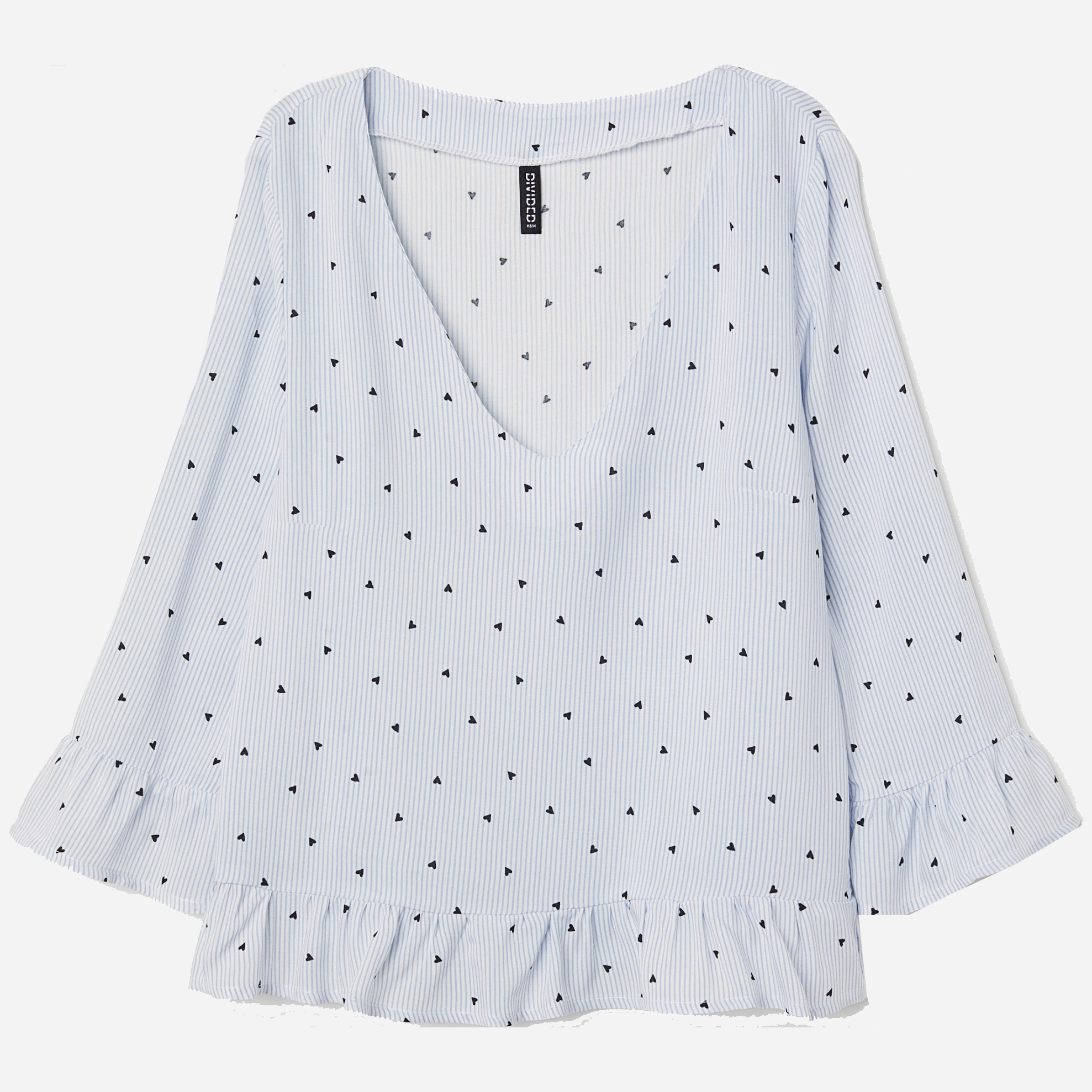 

Блузка H&M Divided XAZ160454YBDO  Голубая, Блузка H&M Divided XAZ160454YBDO 42 Голубая