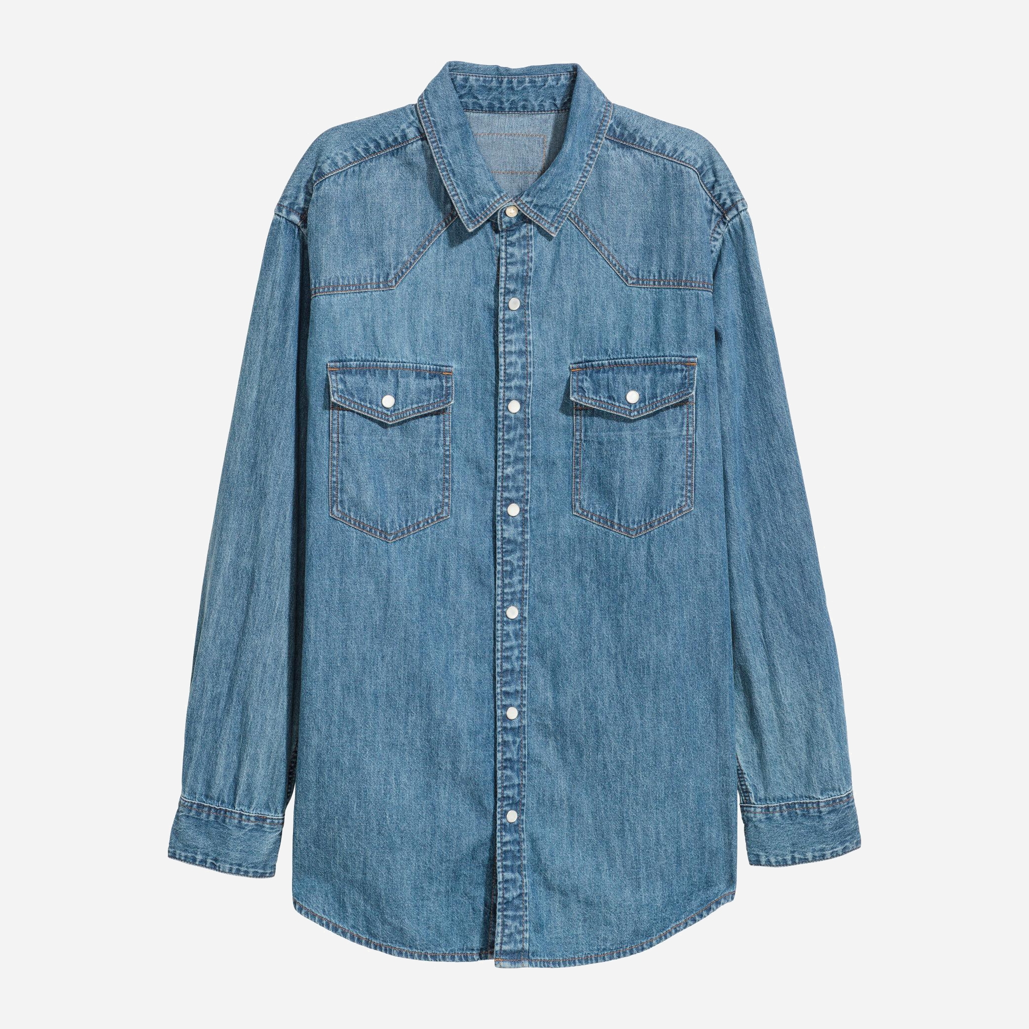 

Рубашка джинсовая H&M XAZ098783KVJJ  Темно-синяя, Рубашка джинсовая H&M XAZ098783KVJJ 38 Темно-синяя