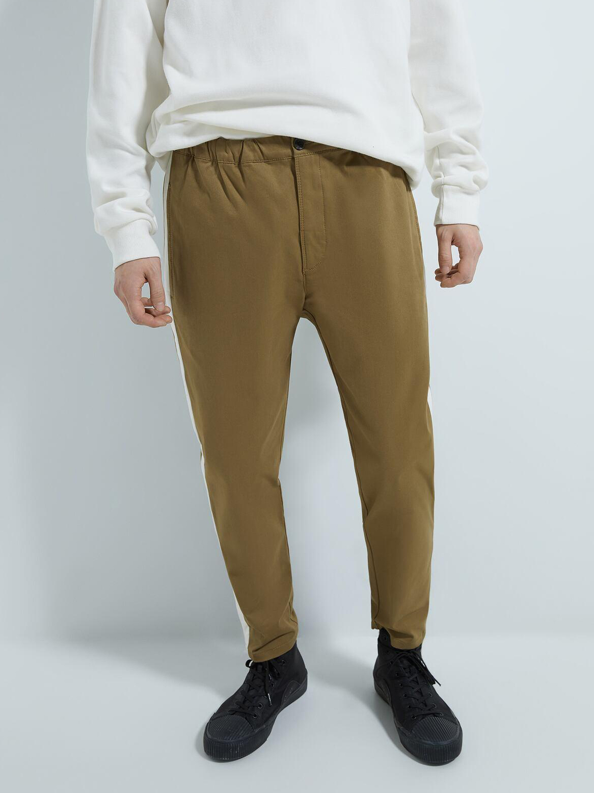 

Брюки Zara XAZ229872QEVQ  Оливковые в полоску, Брюки Zara XAZ229872QEVQ XL Оливковые в полоску