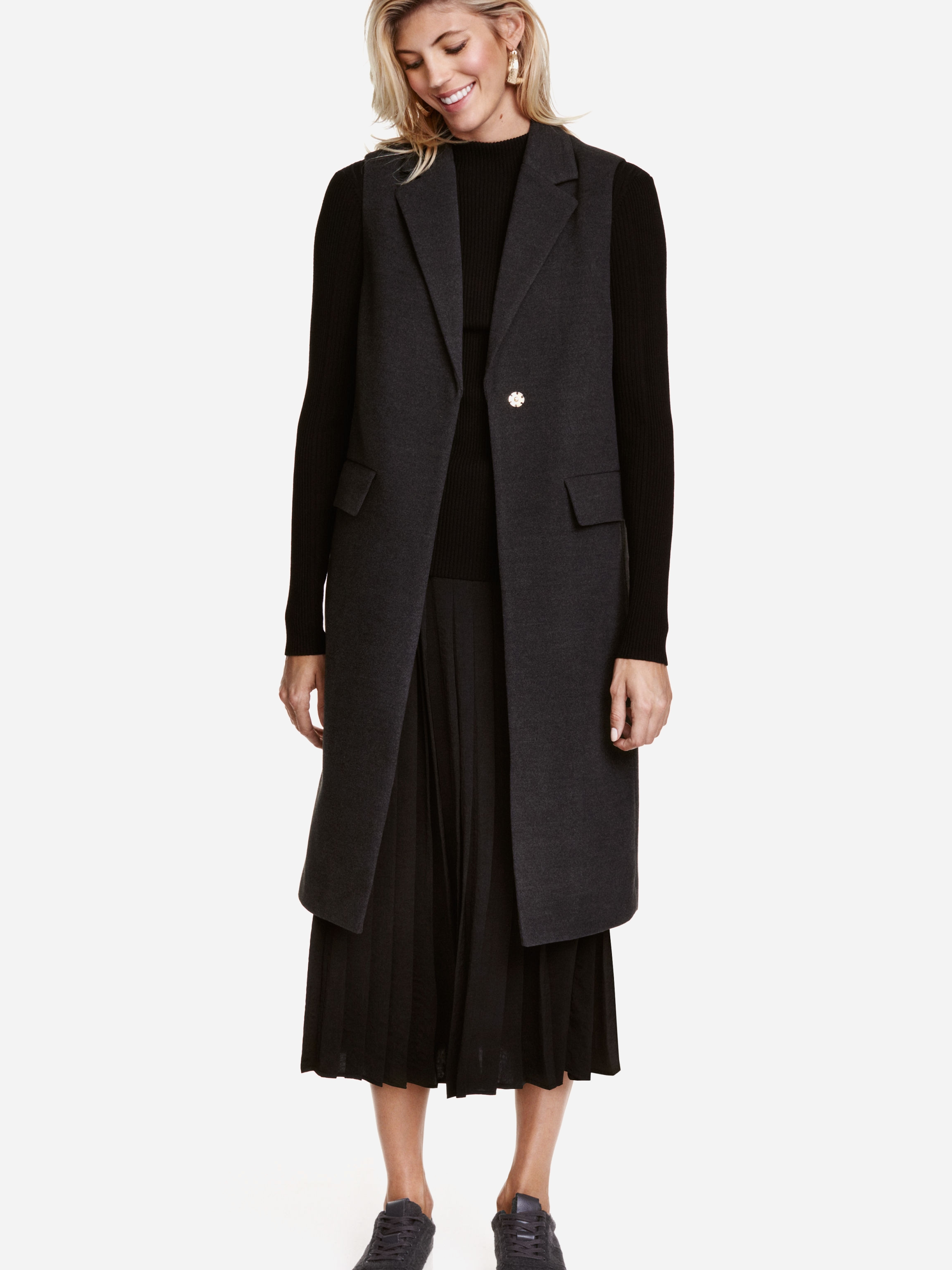 

Теплый жилет H&M XAZ053876EVVT 40 Темно-серый