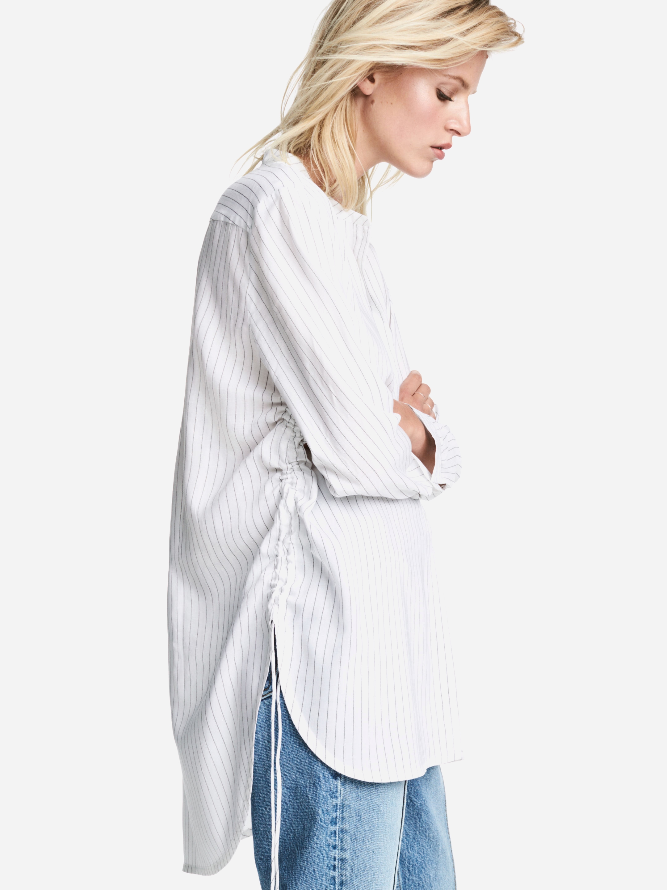 

Блузка H&M XAZ160275IENG  Белая с черным, Блузка H&M XAZ160275IENG 36 Белая с черным