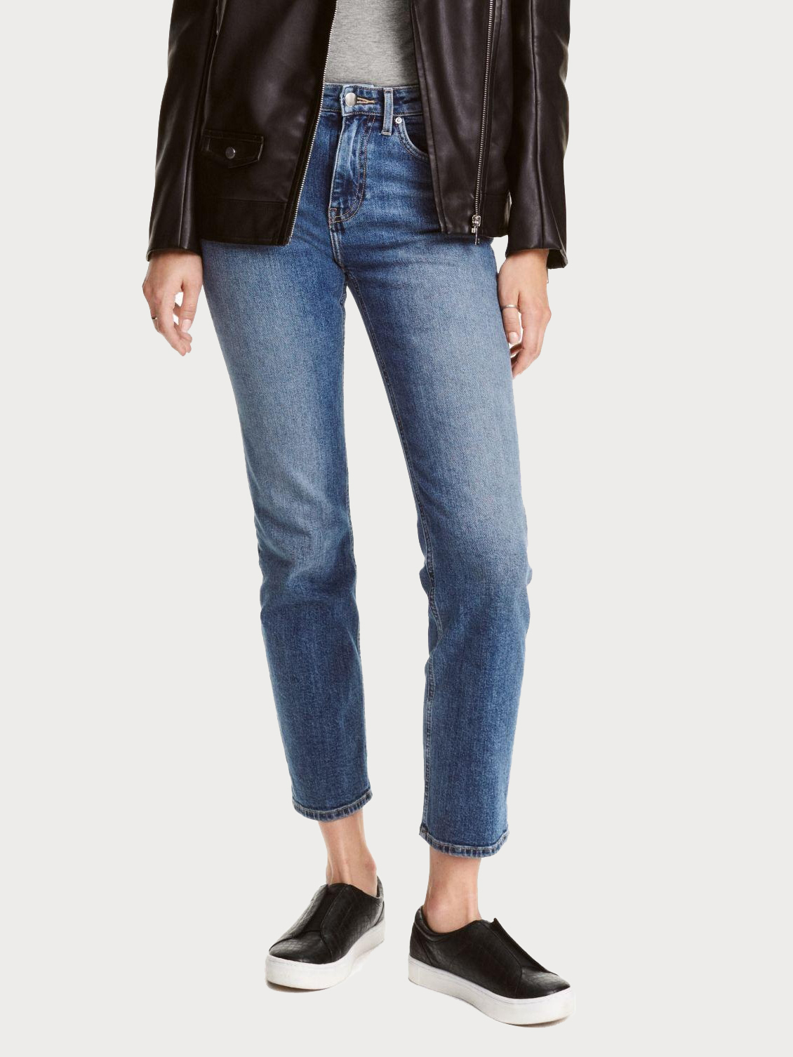 

Джинсы H&M 4131544-ABFX 36 Темно-синие с белым