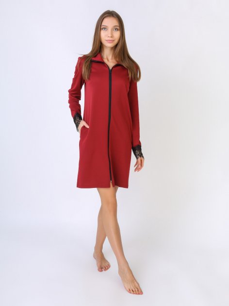 

Халат женский Angelo dolce l-16 - M-L Бордовый, Халат женский Angelo dolce l-16 46-48 M-L Бордовый