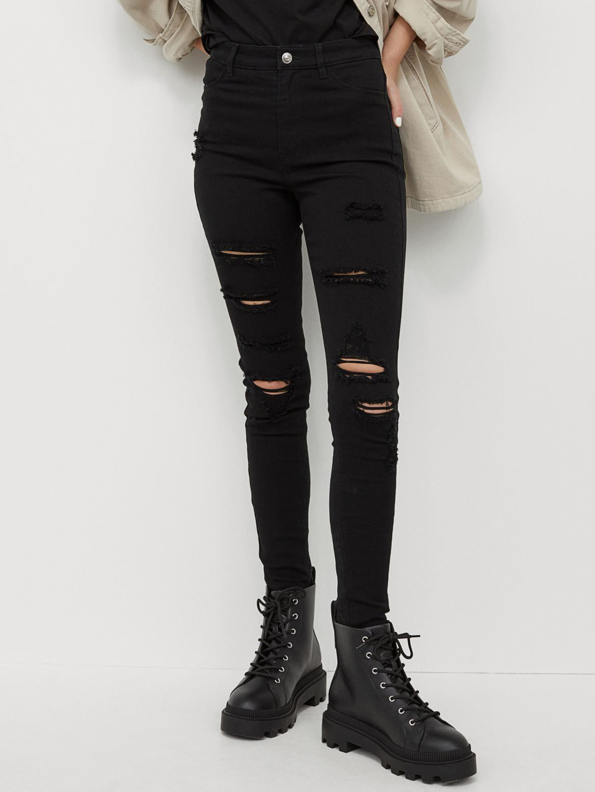 

Джинсы H&M 97162001  Черные, Джинсы H&M 97162001 38 Черные