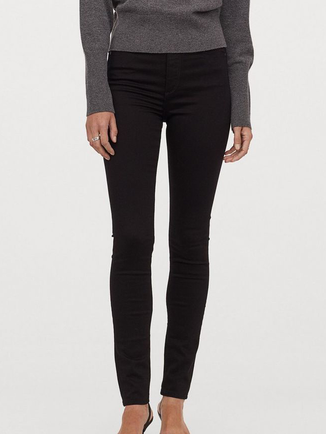 

Джинсы H&M 0399201_черн.св.пуг. W24L30 Черные