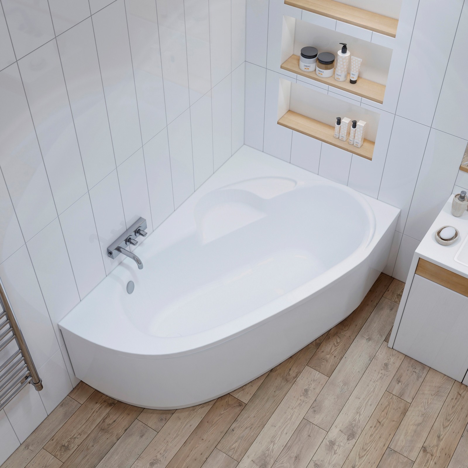

Акриловая ванна Lavinia Boho Bell Pro 150x100 см (левый разворот) с каркасом и подголовником S1-370215PL