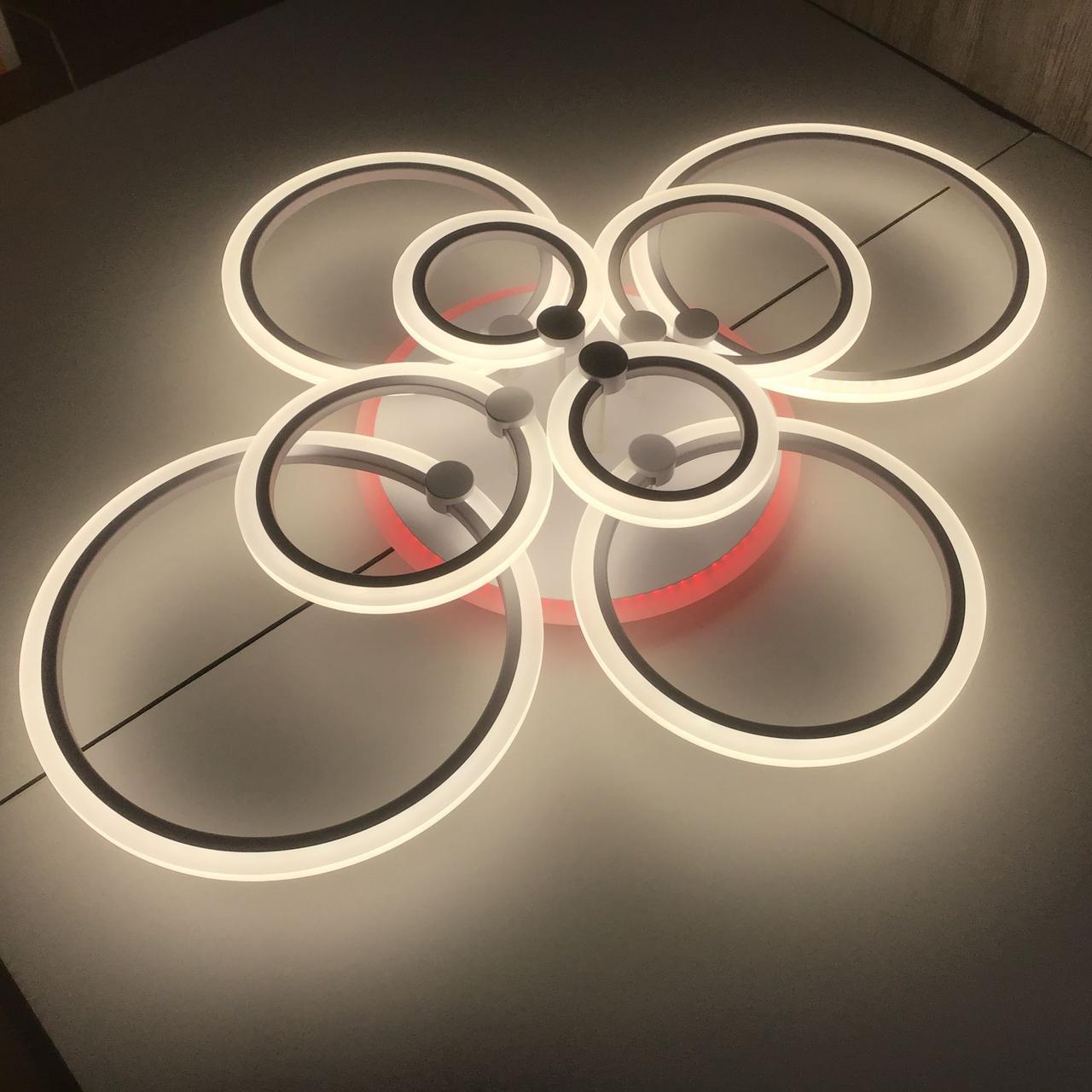 

Люстра светодиодная Torus-8 Вк 224W RGB 3000-6000К 100*17см 25-35кв/м
