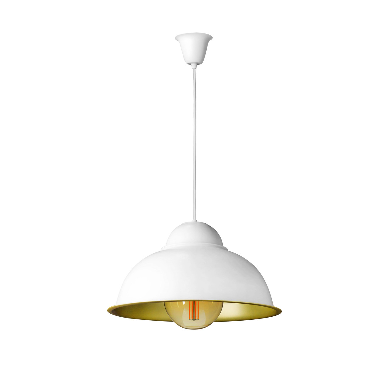 

Светильник подвесной в стиле лофт Купол СП 3614 WH+GD MSK Electric
