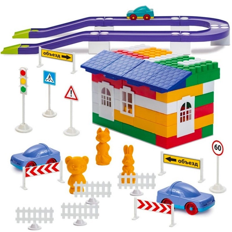 

Большой детский обучающий конструктор развивающая игрушка набор из 250 крупных деталей для девочки и мальчика RL 1-055