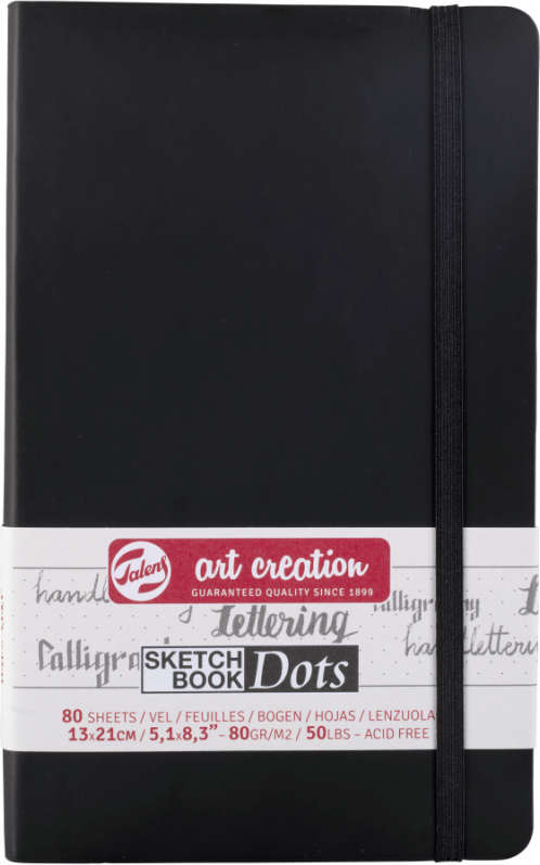 

Блокнот для графики и каллиграфии в точку Royal Talens Art Creation Dots 80 г/м2 13 х 21 см 80 л Черный (8712079446451)