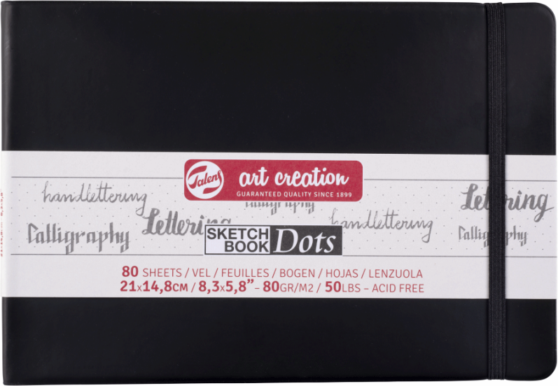 

Блокнот для графики и каллиграфии в точку Royal Talens Art Creation Dots 80 г/м2 21 х 15 см 80 л Черный (8712079446482)