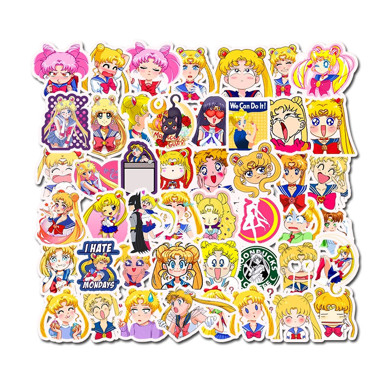 

Набор наклеек Sailor Moon Anime Manga - 50 шт| Сейлор Мун Аниме Манга - Водостойкие стикеры для оклеивания