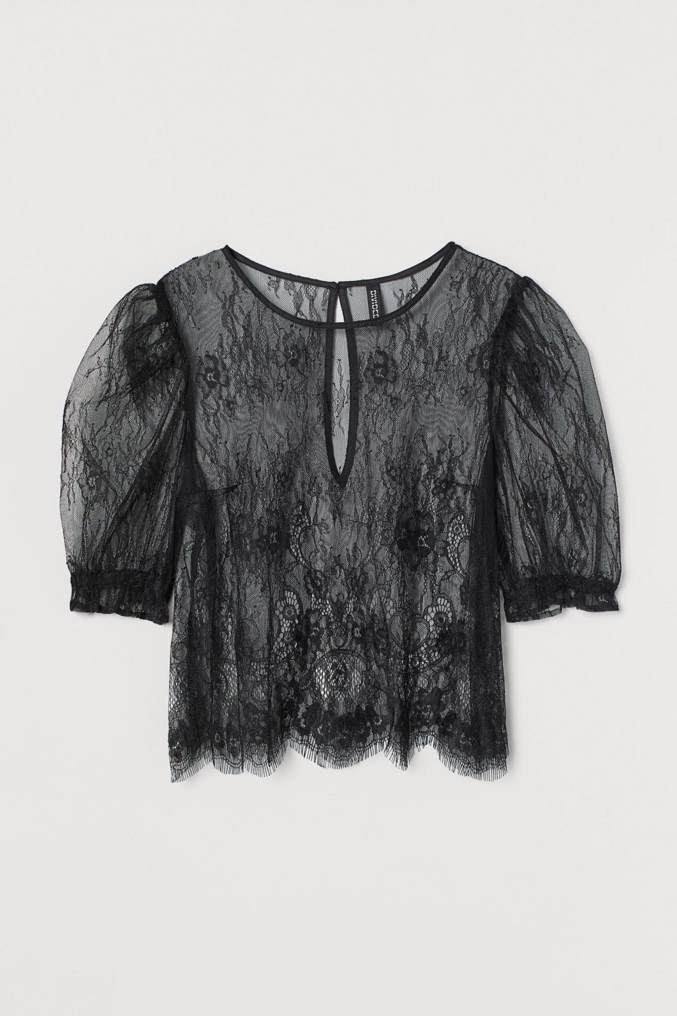 

Блуза кружевная H&M 34 Черный 9281892dm