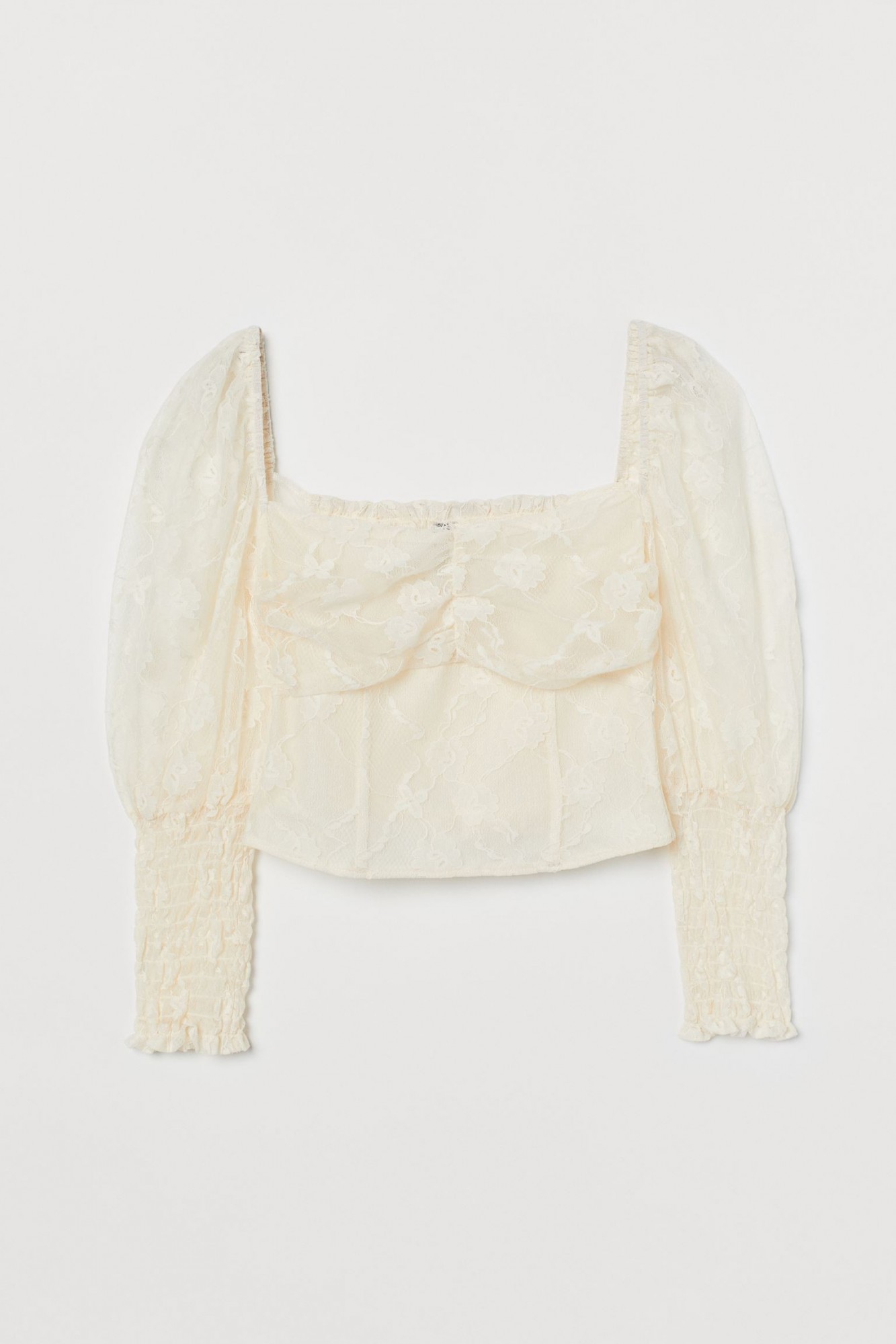 

Блуза кружевная H&M 42 Айвори 8884732bar
