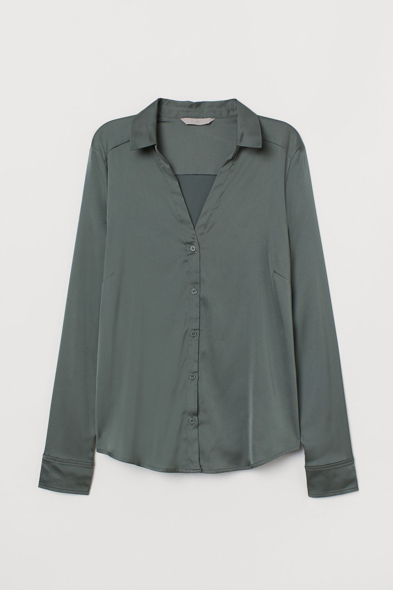

Блуза H&M 36 зеленый приглушенный 7628462dm