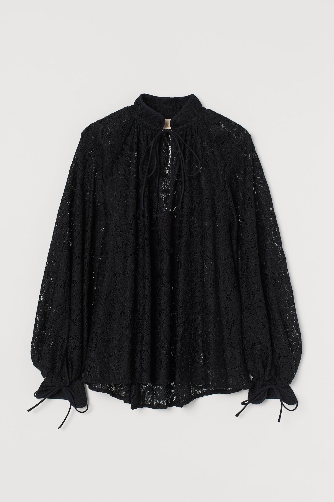 

Блуза кружевная H&M L Черный 9264332sdm