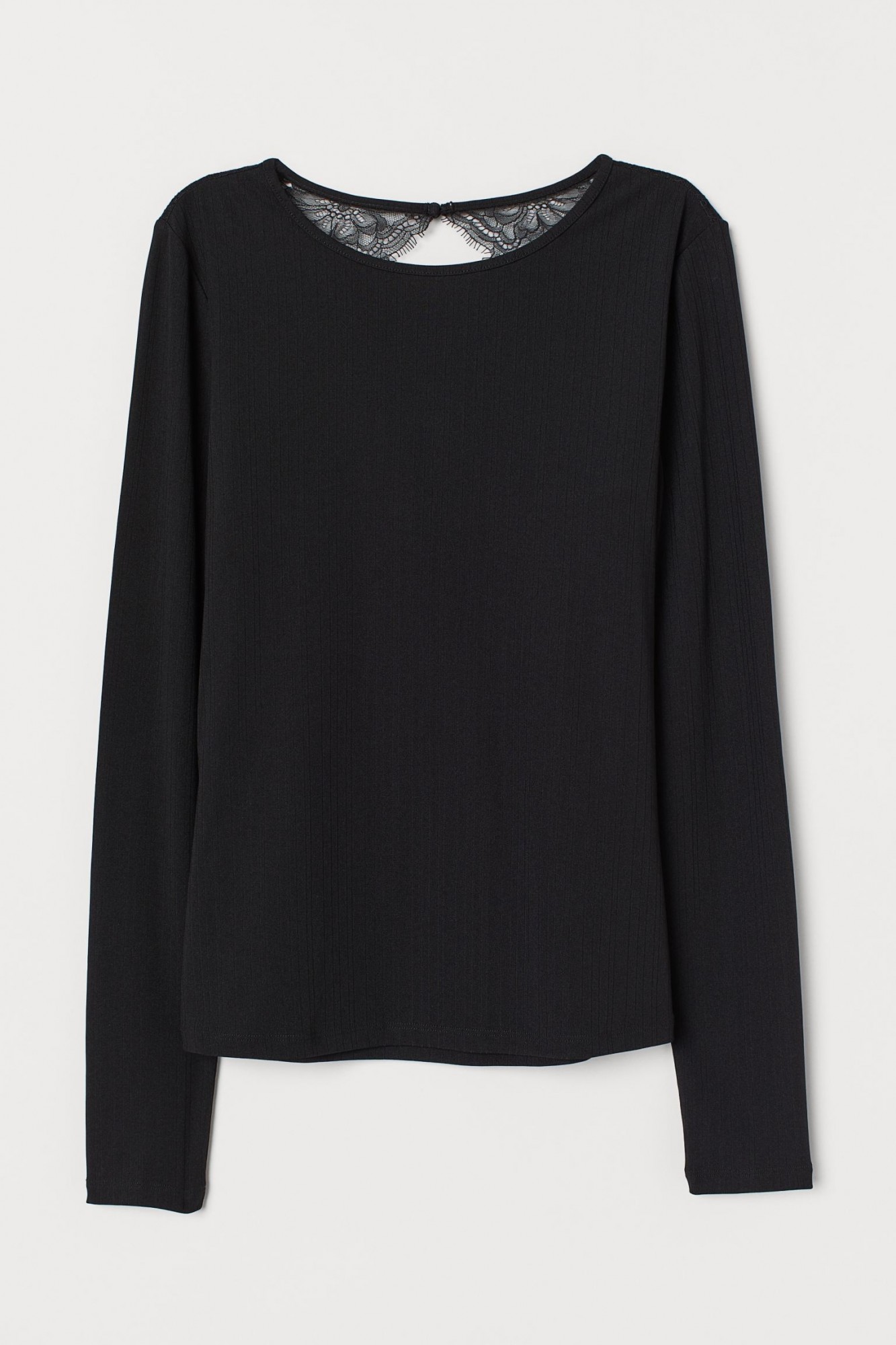 

Блуза с кружевом H&M XL Черный 7887680RP6