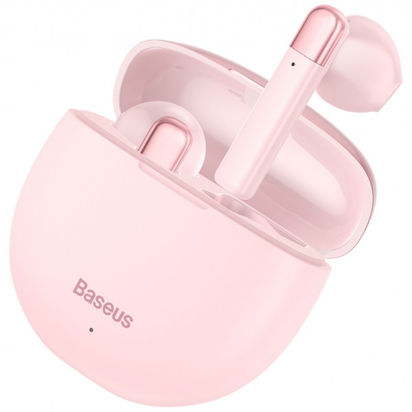 

Беспроводные наушники с микрофоном Bluetooth наушники в кейсе BASEUS Encok AirNora W2 Розовый