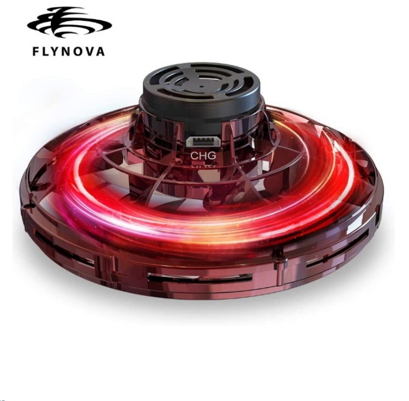 

Инновационная игрушка летающий спиннер Flynova с LED подсветкой Red