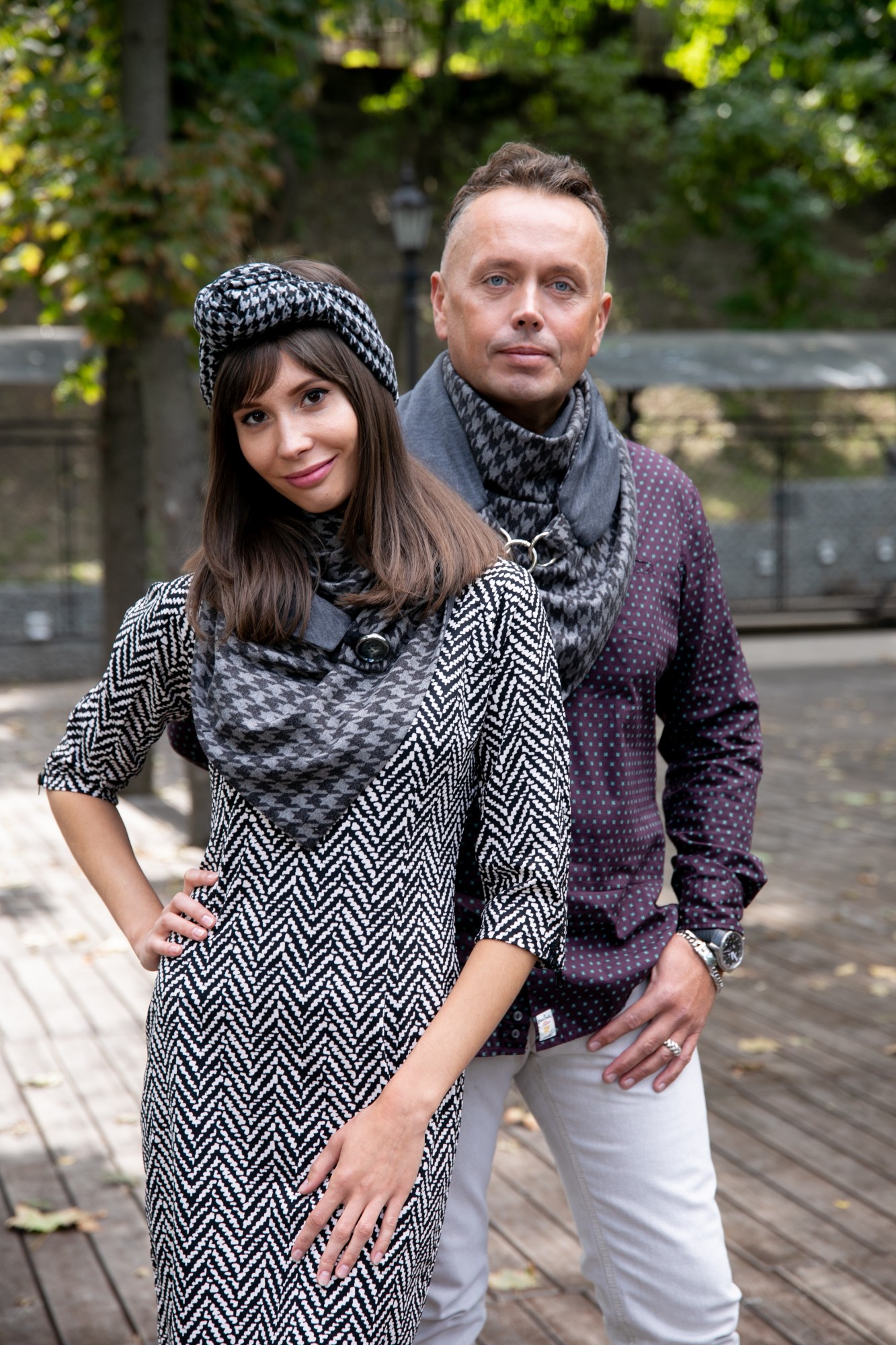 

Комплект из 2-х шарфов-бактусов "Эдинбург", большие теплые шарфы MyScarf