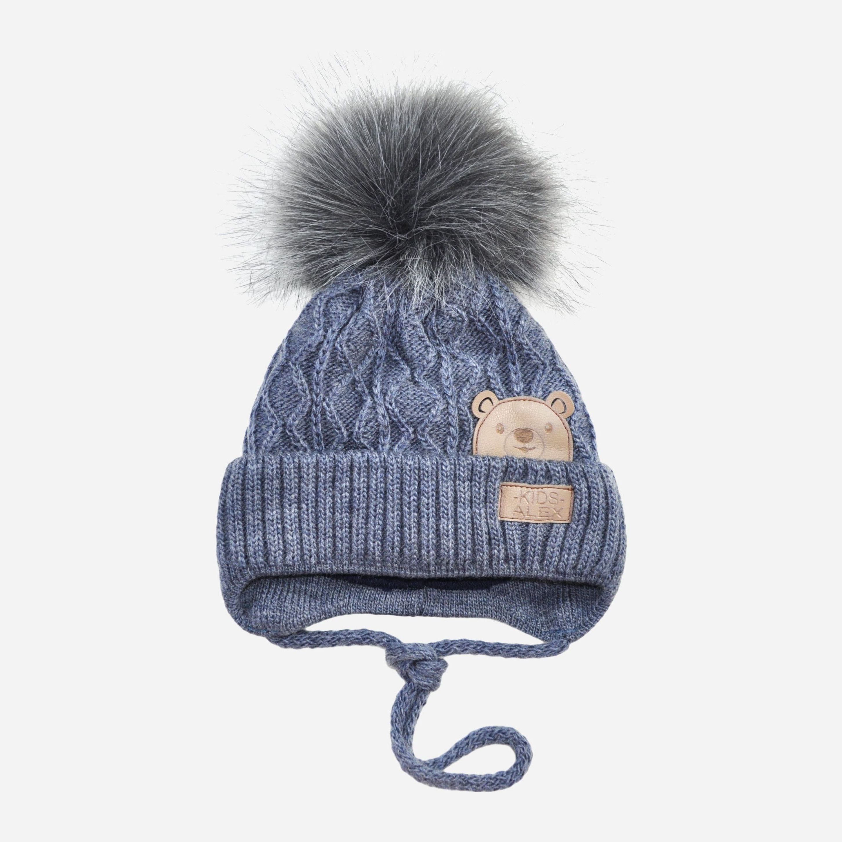 

Зимняя шапка с завязками Anmerino DSC_0107 46-48 см Фиолетовая