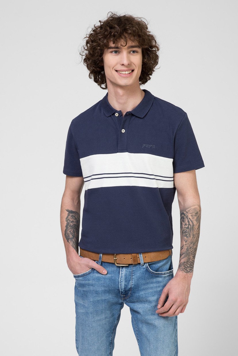 

Мужское темно-синее поло LEES Pepe Jeans  PM541421, Мужское темно-синее поло LEES Pepe Jeans M PM541421