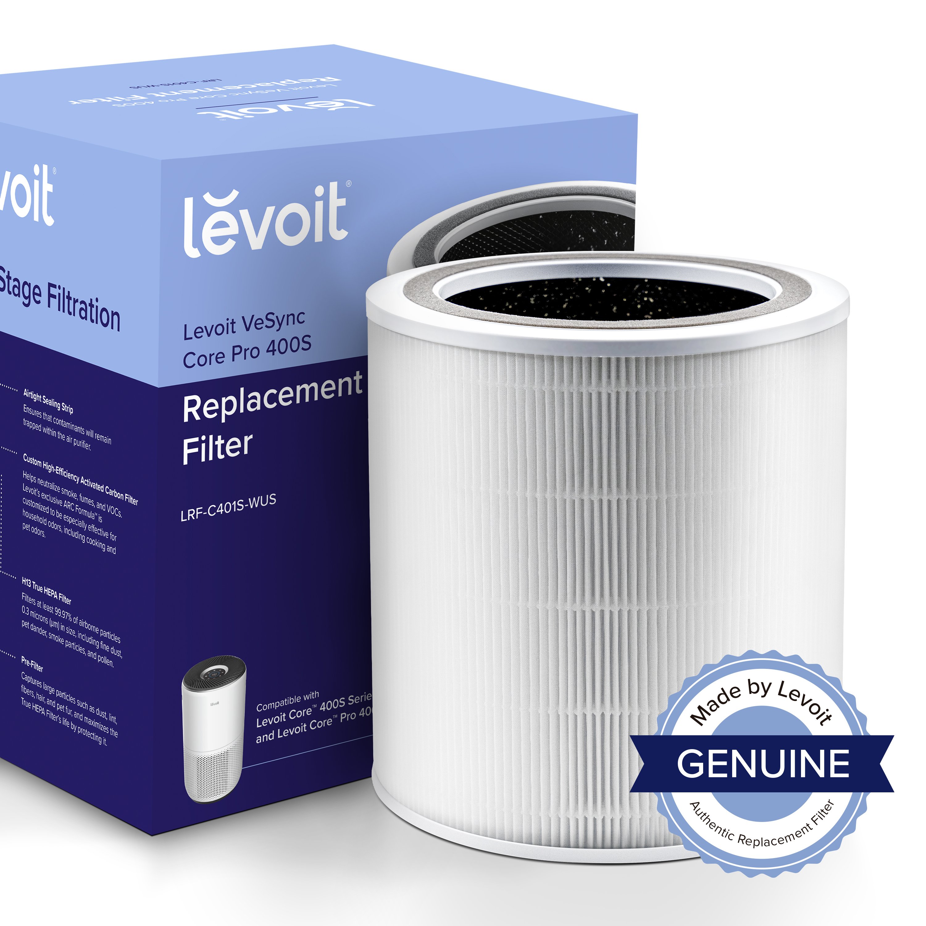 Фильтр Levoit Air Cleaner Filter Core 400S True HEPA 3-Stage