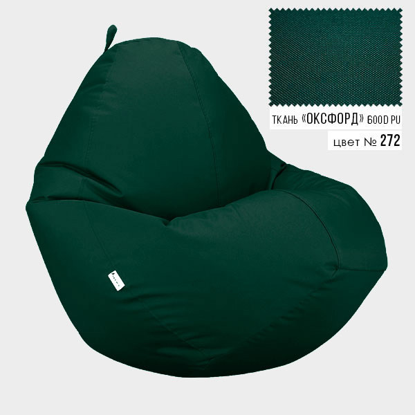

Кресло мешок Овал Оксфорд Стронг 90*130 см Цвет Темно Зеленый
