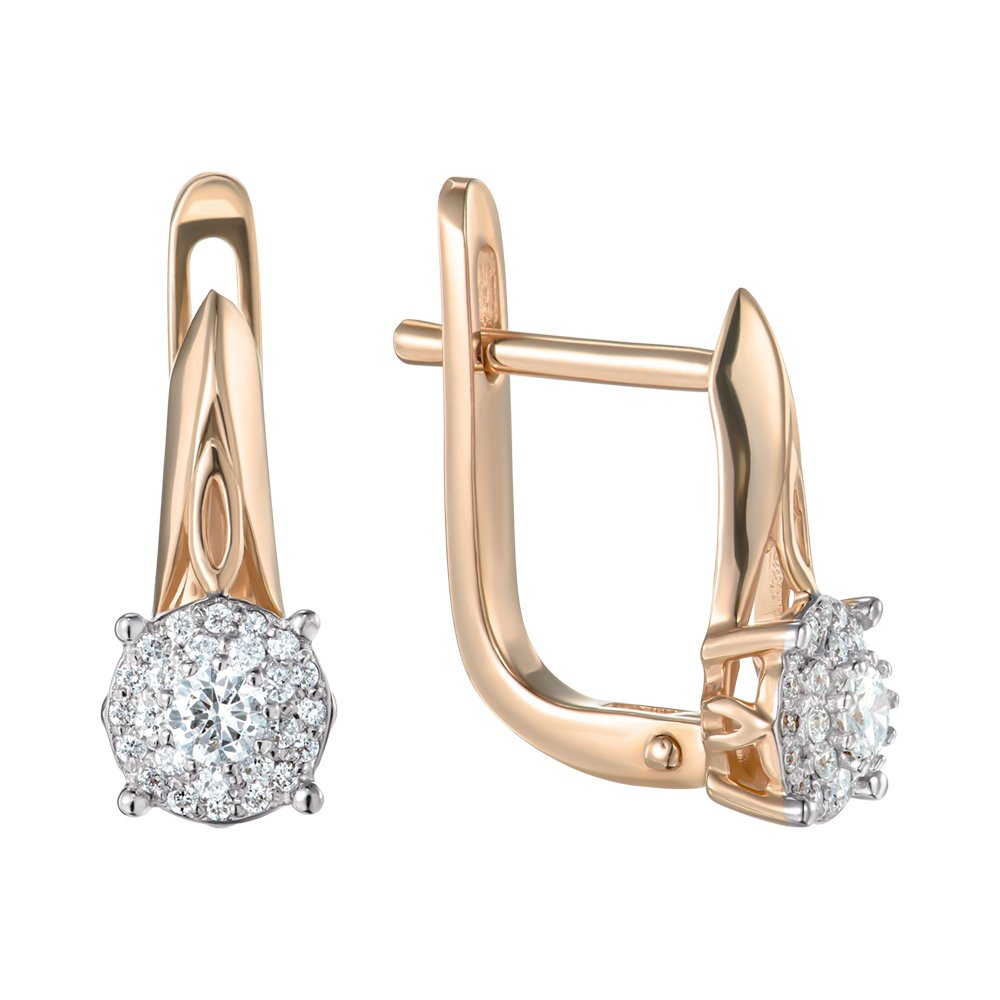 

Серьги из красного золота с бриллиантами 000149373