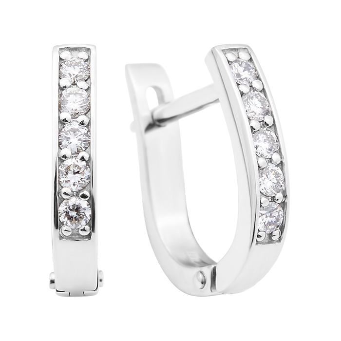 

Серьги из белого золота с бриллиантами 000106435