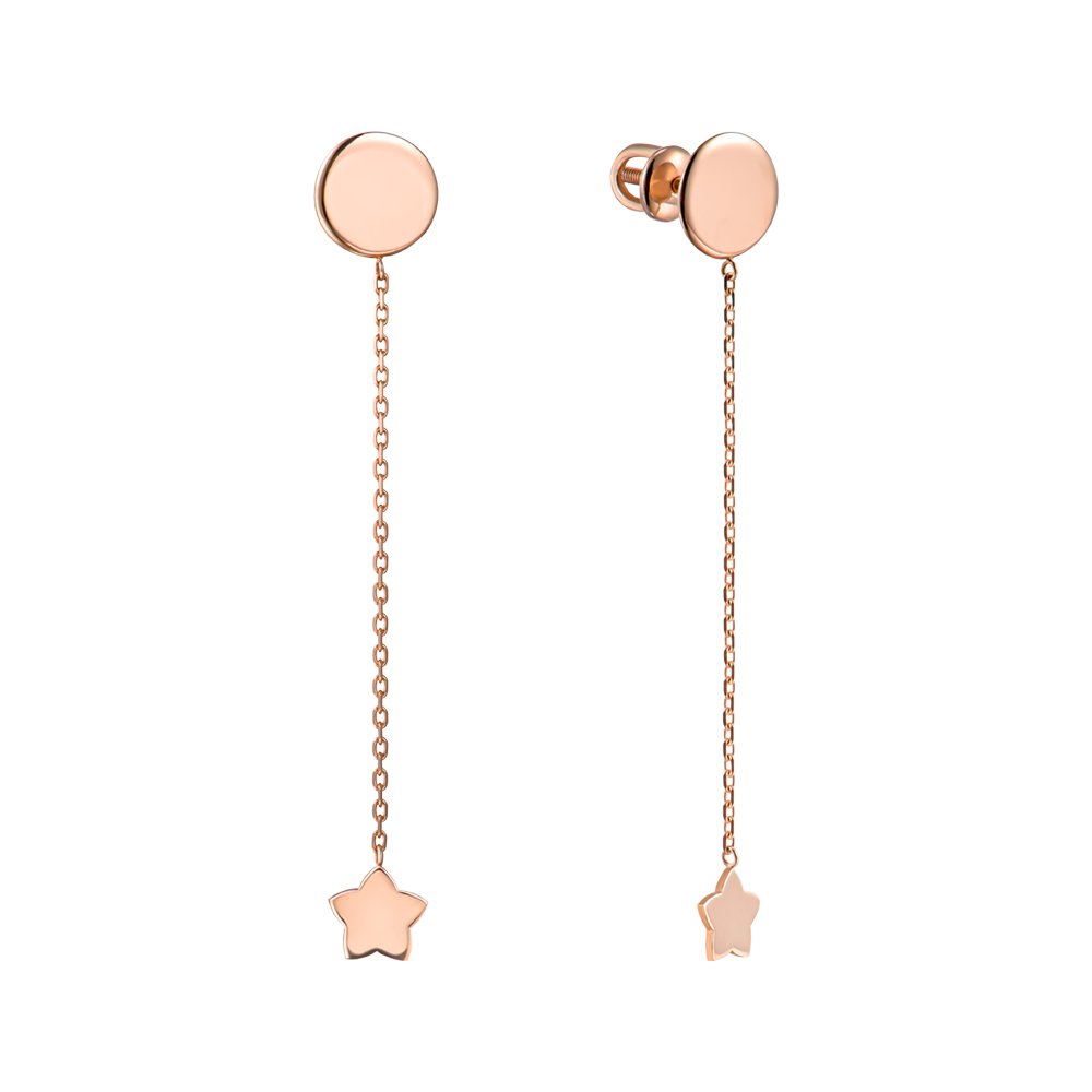 

Серьги-подвески из красного золота 000150470