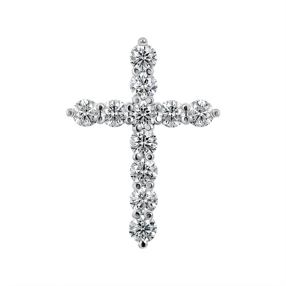 

Декоративный крестик из белого золота с бриллиантами 000149665
