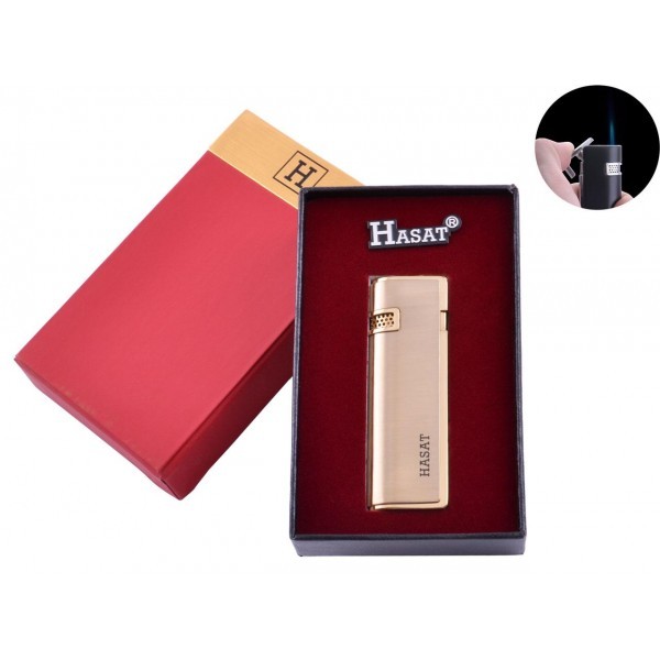 

Зажигалка в подарочной коробке Hasat (Острое пламя) 4319 Gold