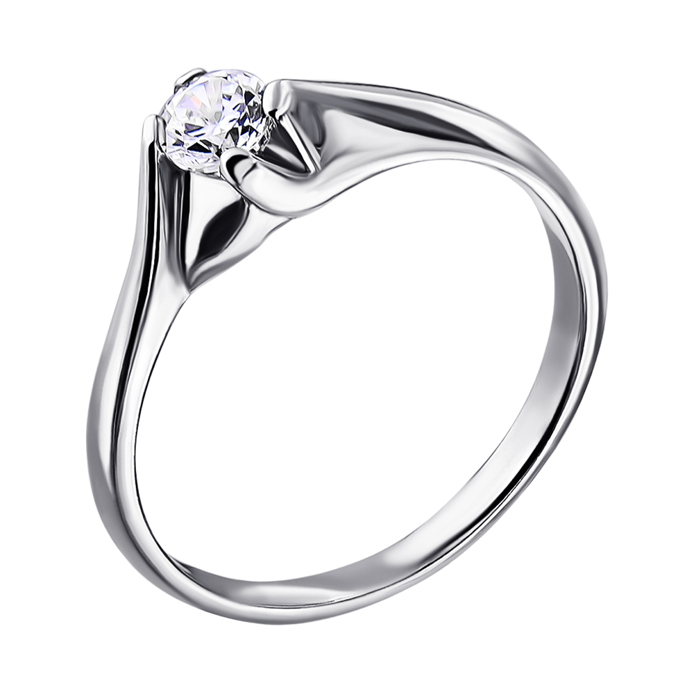 

Серебряное кольцо с цирконием 000014535 18 размера