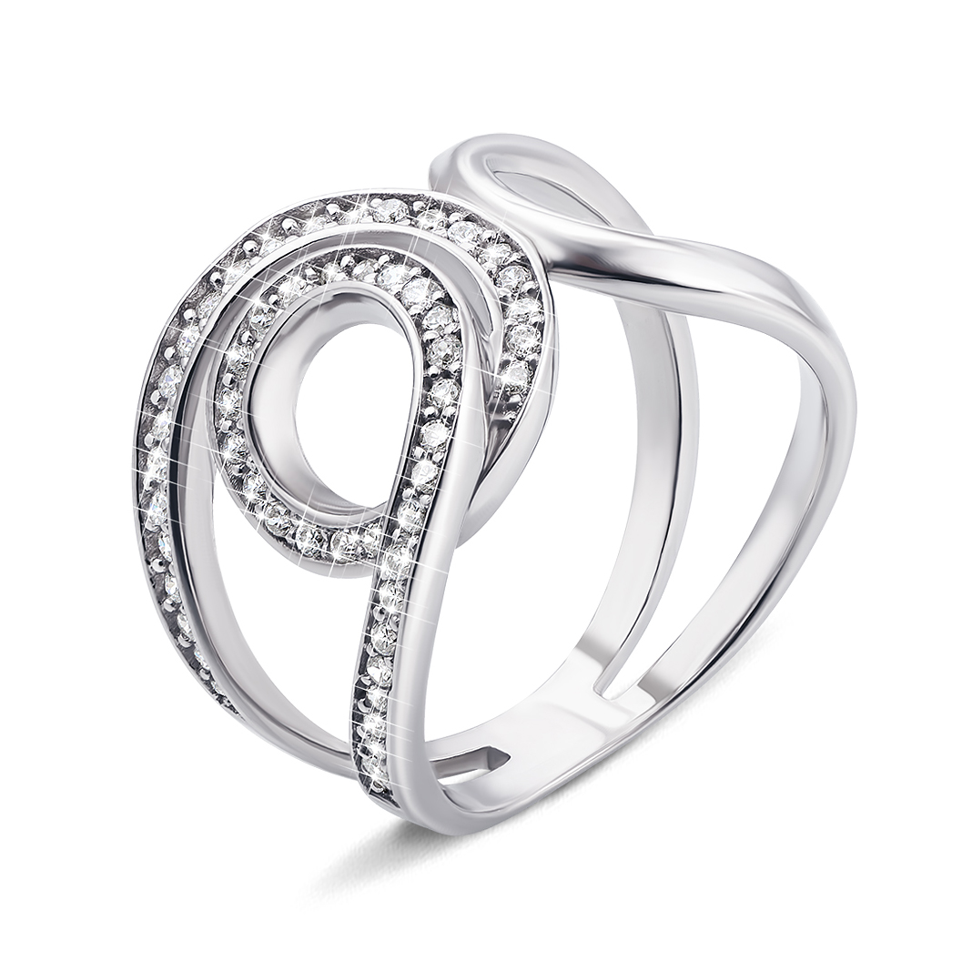 

Серебряное кольцо с фианитами 000135448 17 размера