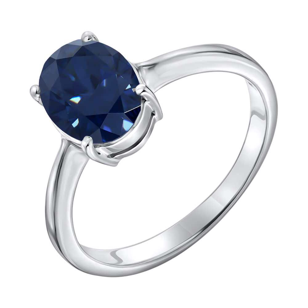 

Серебряное кольцо с сапфиром 000123816 16.5 размера