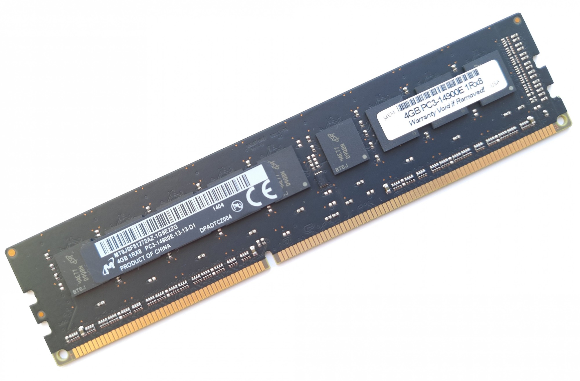 

Оперативная память Micron 4GB DDR3-1866 PC3-14900E