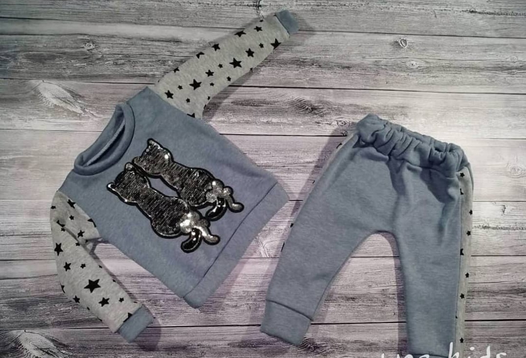 

Костюм для девочки Cats 2 года 92 см серый