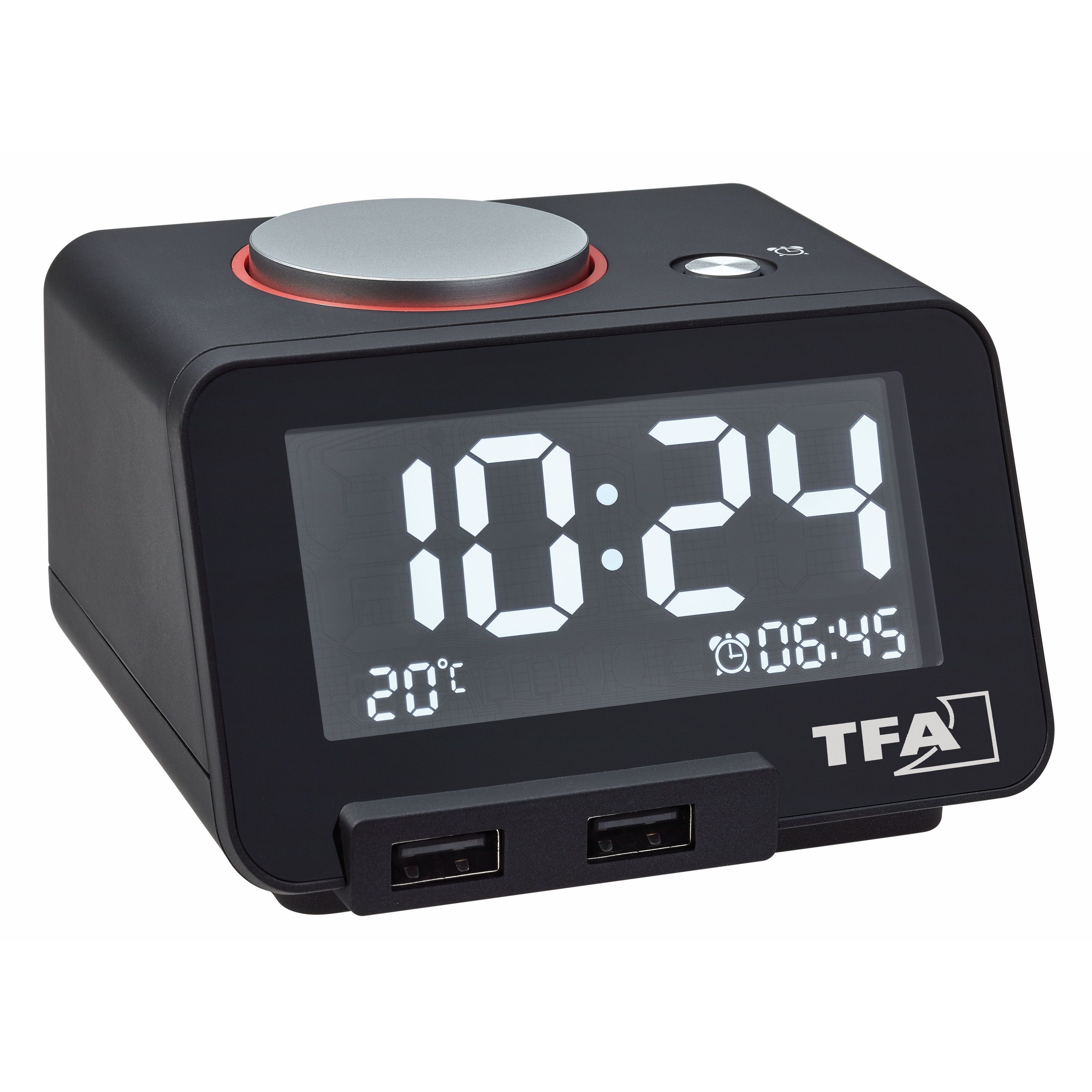 

Настольные часы с USB зарядкой TFA "HOMTIME"