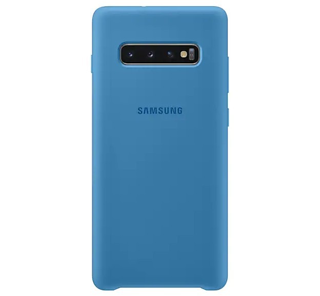 

Оригинальный защитный силиконовый Чехол Silicone Cover для Samsung Galaxy S10 Plus (G975) EF-PG975TLEGRU - Blue