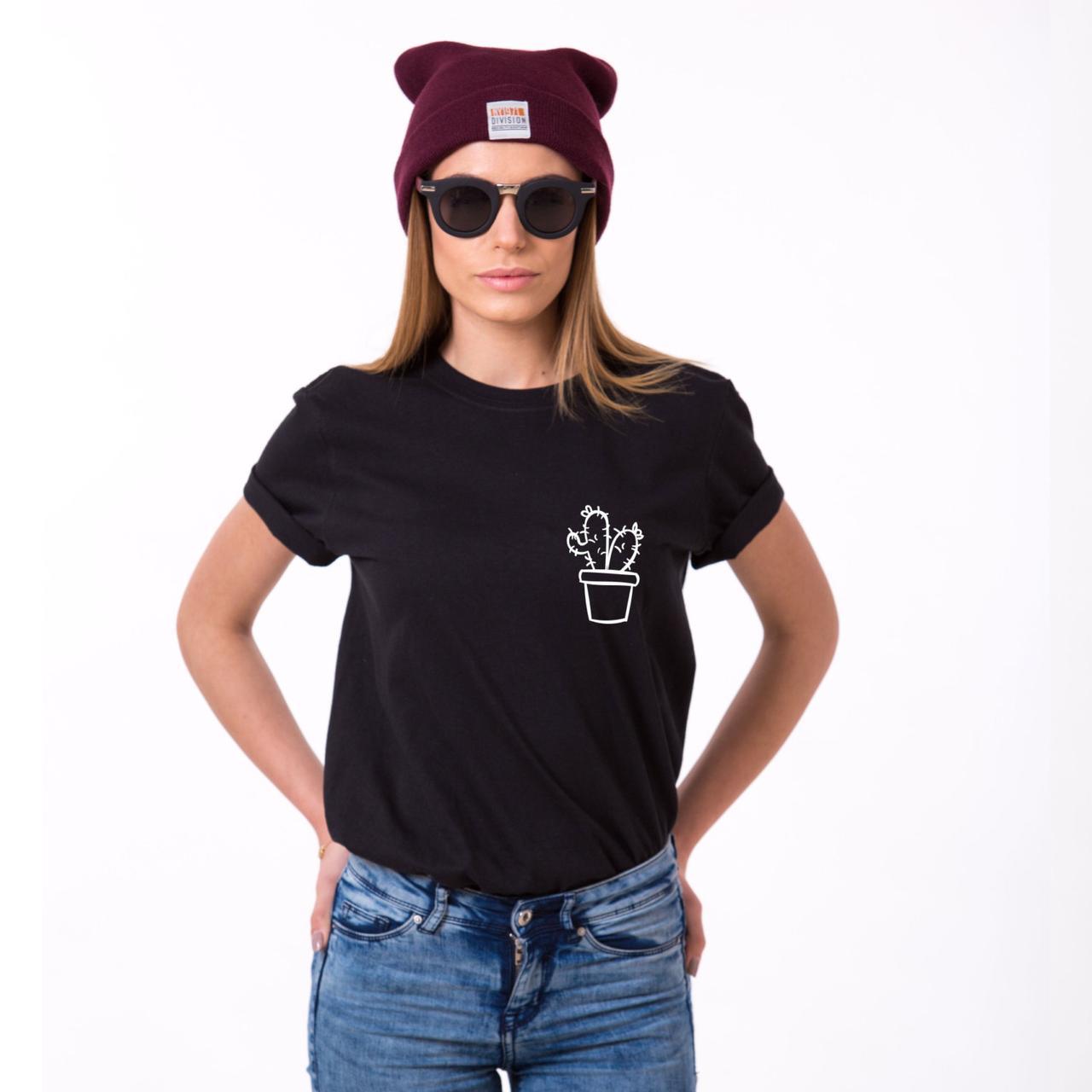 

Футболка хлопковая Fruit of the Loom Кактус Чёрная XL