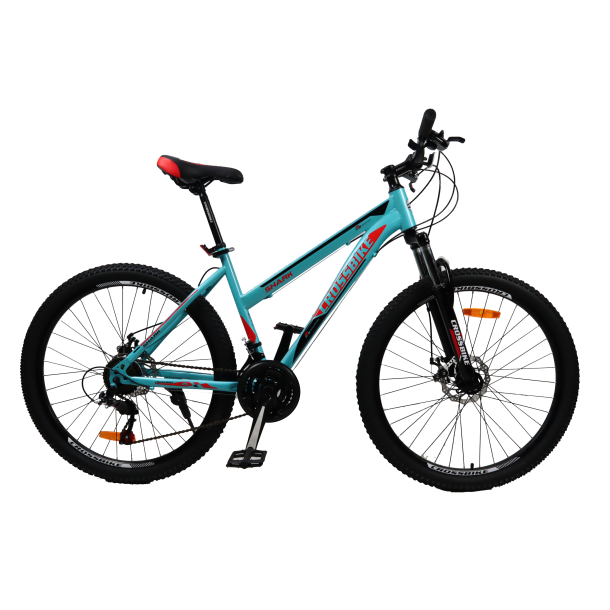 

Велосипед CrossBike Shark GIRL 26" 17" Бирюза-Красный-Черный