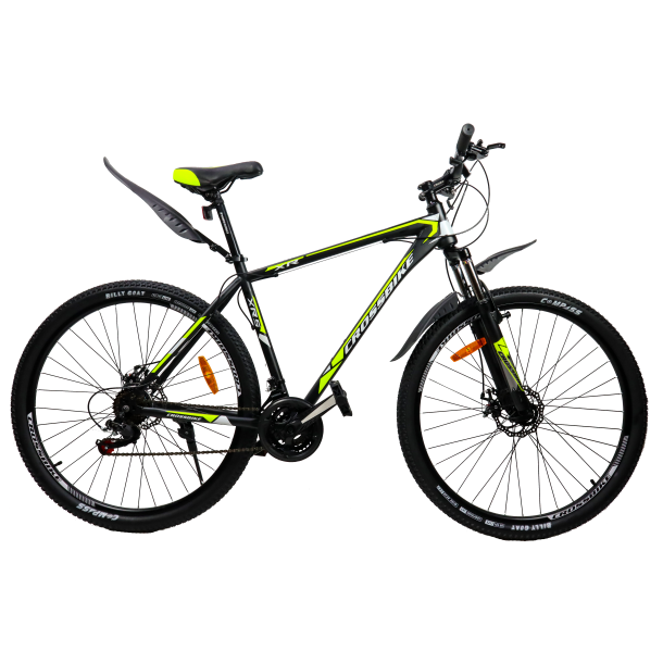

Велосипед CrossBike Racer 27.5" 19" Черный-Неоновый желтый