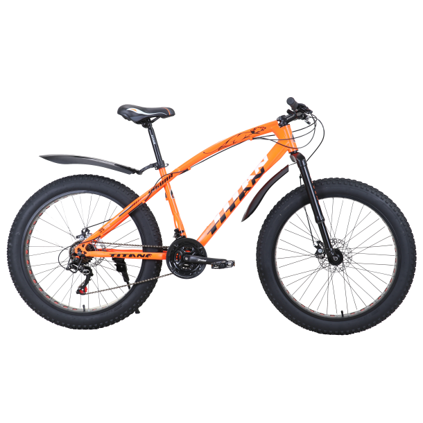 

Велосипед Titan Jaguar 2021 alloy 26" 19" Неоновый оранжевый