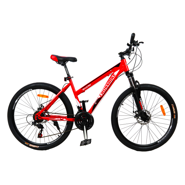 

Велосипед CrossBike Shark GIRL 26" 17" Красный-Белый-Черный