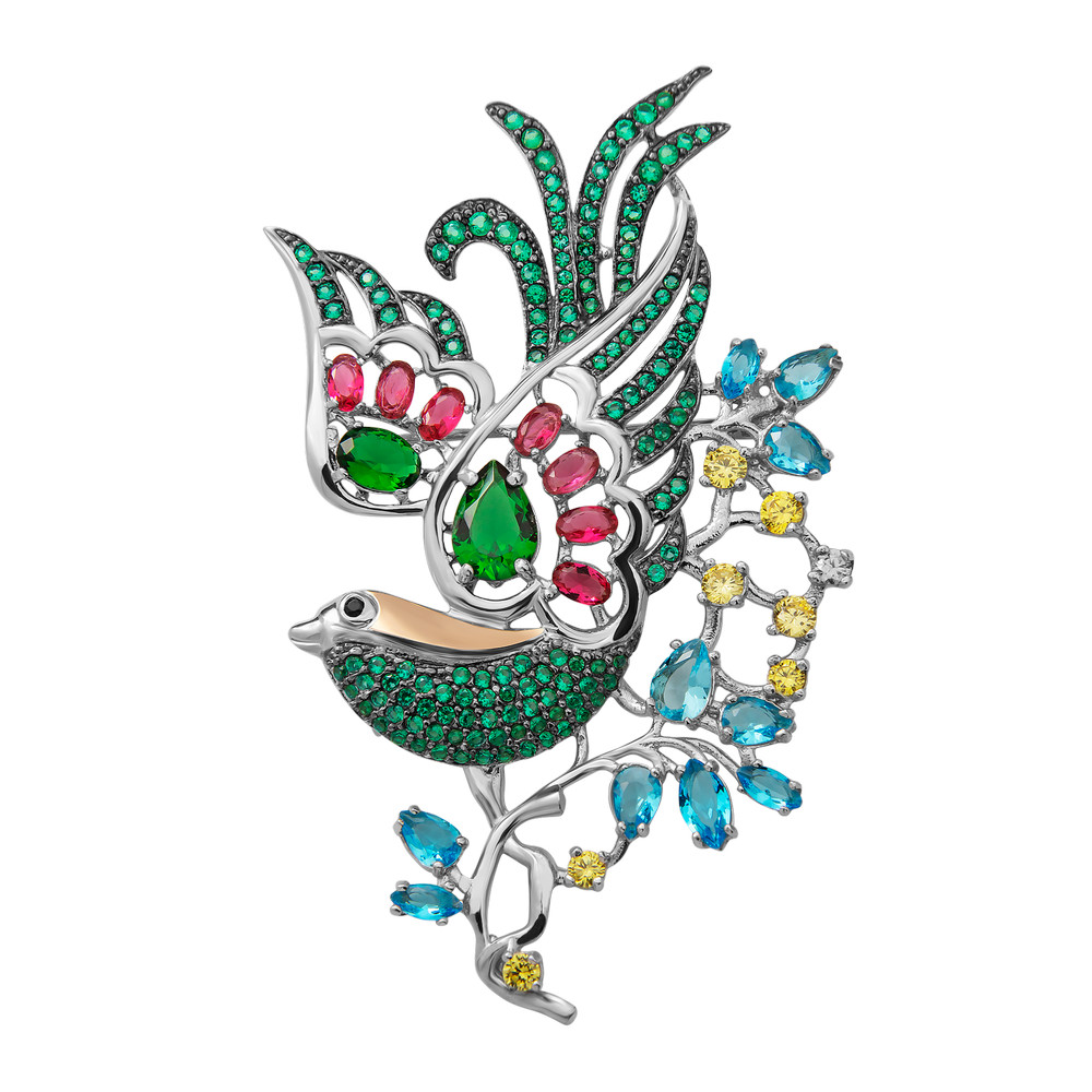 

Серебряная брошь ins:фіаніт IM-5396 р-
