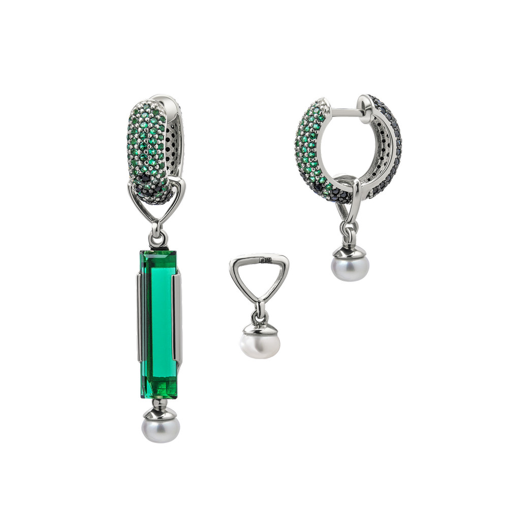 

Серебряные серьги ins:фіаніт IM-5636 р-