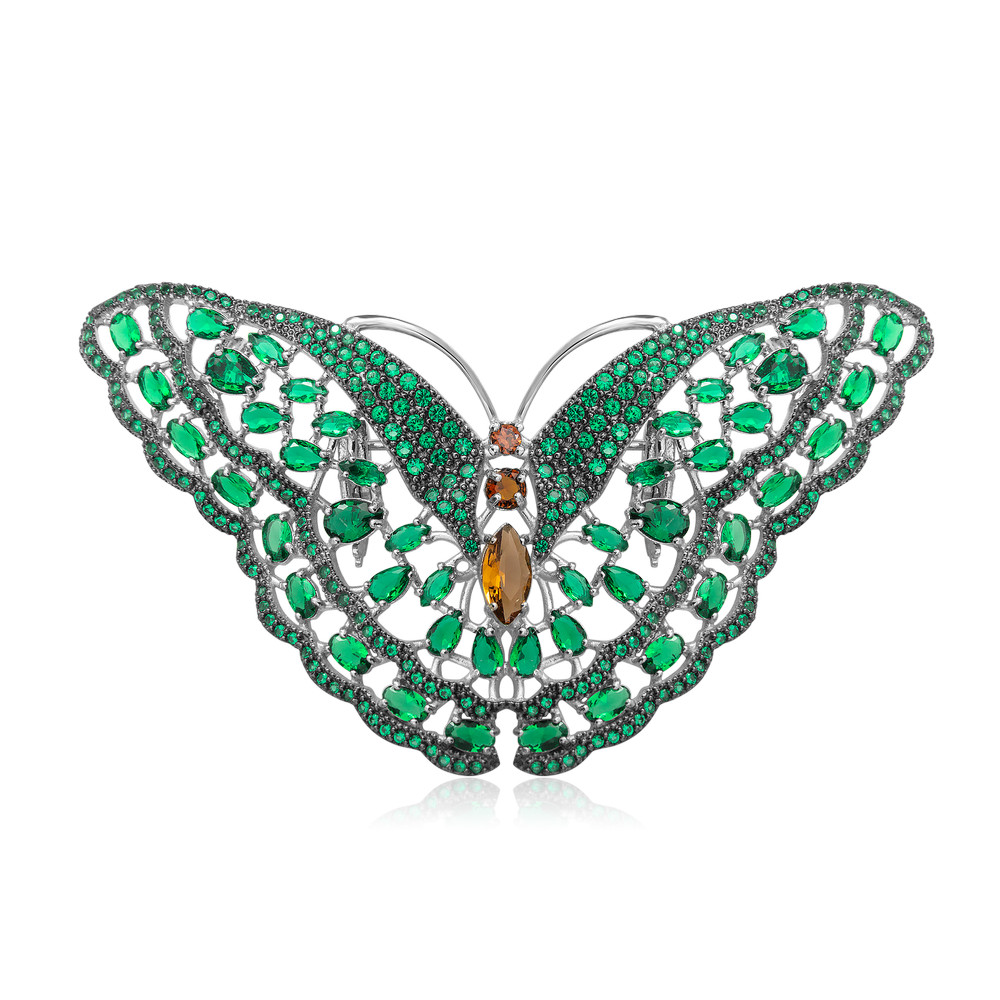 

Серебряная брошь ins:фіаніт IM-5400 р-